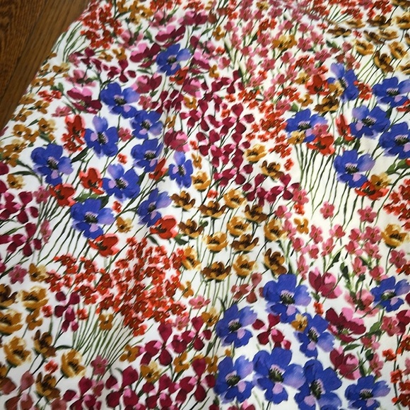 HOBBS London fiona floral shift a line spring dress midi lined multi color 8 - Picture 4 of 6